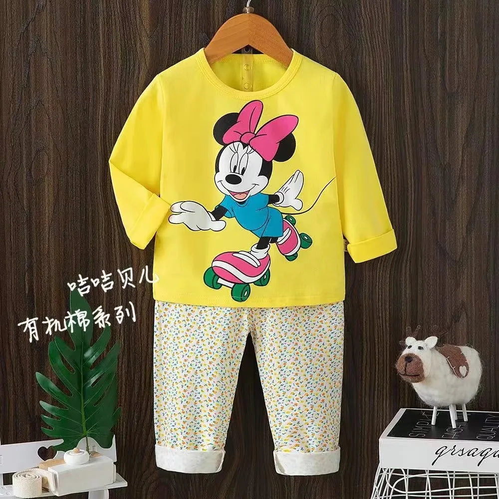 Cute Baby girls Kids Clothing Minnie girls Clothes Sets 100% Cotton Baby Clothes set 0-3year Years Old