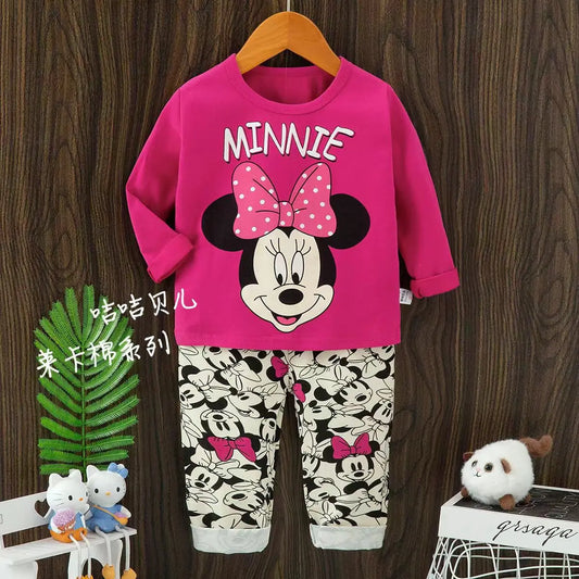 Cute Baby girls Kids Clothing Minnie girls Clothes Sets 100% Cotton Baby Clothes set 0-3year Years Old